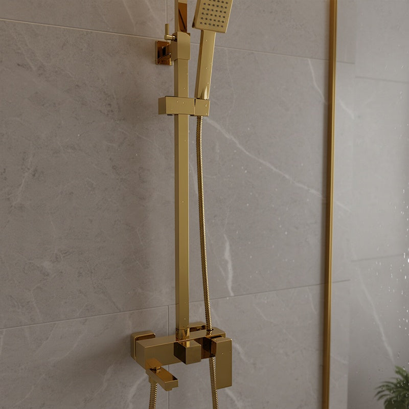 BATERIA PRYSZNICOWA ŁAZIENKOWA Z DESZCZOWNICĄ F170C ZŁOTA F170C-GL
