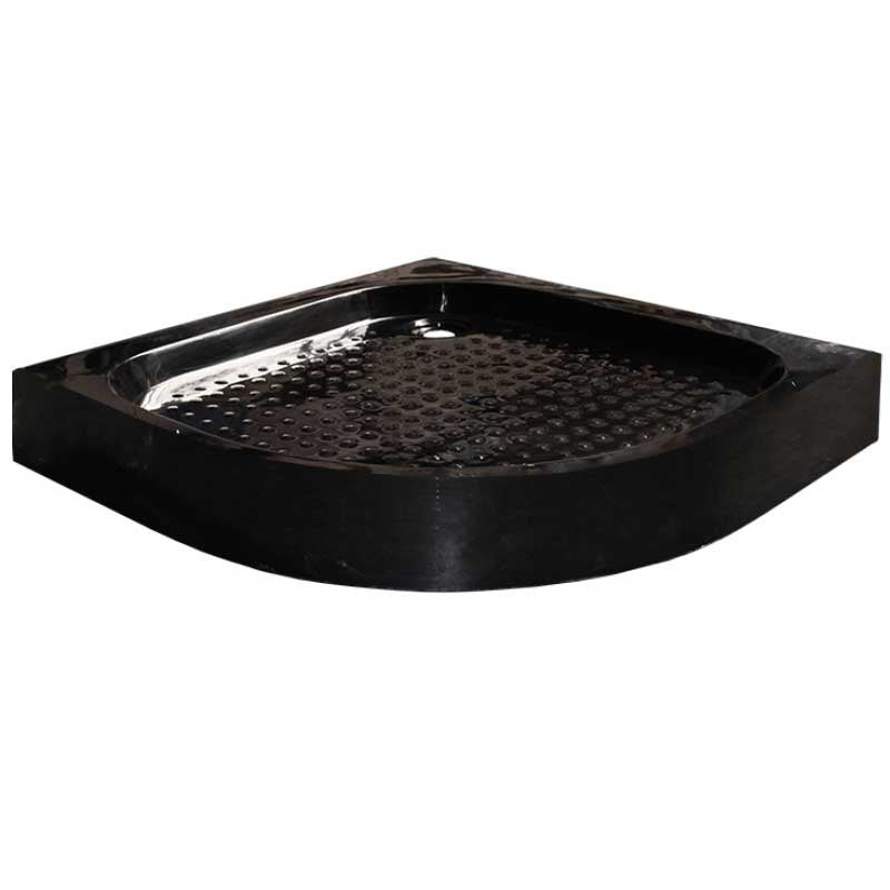 BRODZIK PRYSZNICOWY PÓŁOKRĄGŁY WYSOKI SXL01A CZARNY 80x80 CM SXL01A-BL-80