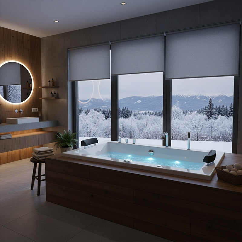 WANNA Z HYDROMASAŻEM Z PODGRZEWACZEM RAMONA 640H BIAŁA 180x90 CM