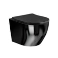 MISKA WC WISZĄCA RIMLESS MIZU-BL-RIM-03 CZARNA DESKA WOLNOOPADAJĄCA DUROPLAST MIZU-BL-RIM-03