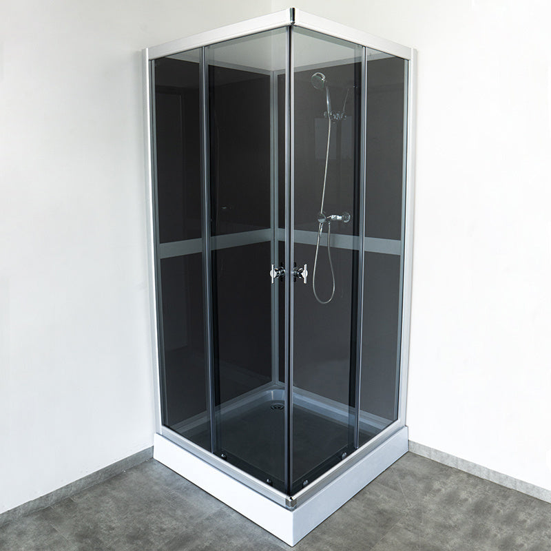 KABINA PRYSZNICOWA Z BRODZIKIEM KWADRATOWA WSH309A SZARA 80x80 CM WSH309A-GREY-80