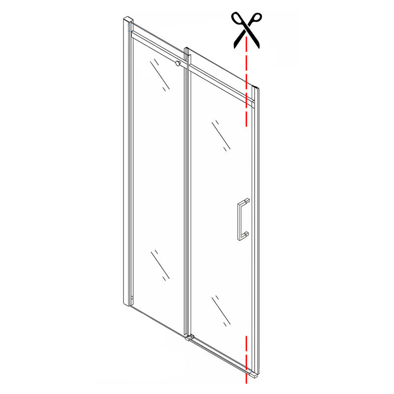 DRZWI PRYSZNICOWE SH03D ZŁOTE 115-120 CM 8 MM SH03D-GL-120