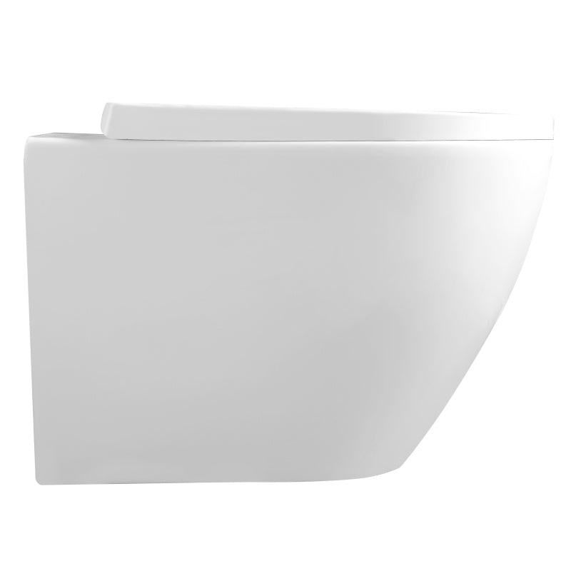 MISKA WC WISZĄCA TORNADO FLOW-WH-TR-02 BIAŁA DESKA WOLNOOPADAJĄCA DUROPLAST FLOW-WH-TR-02