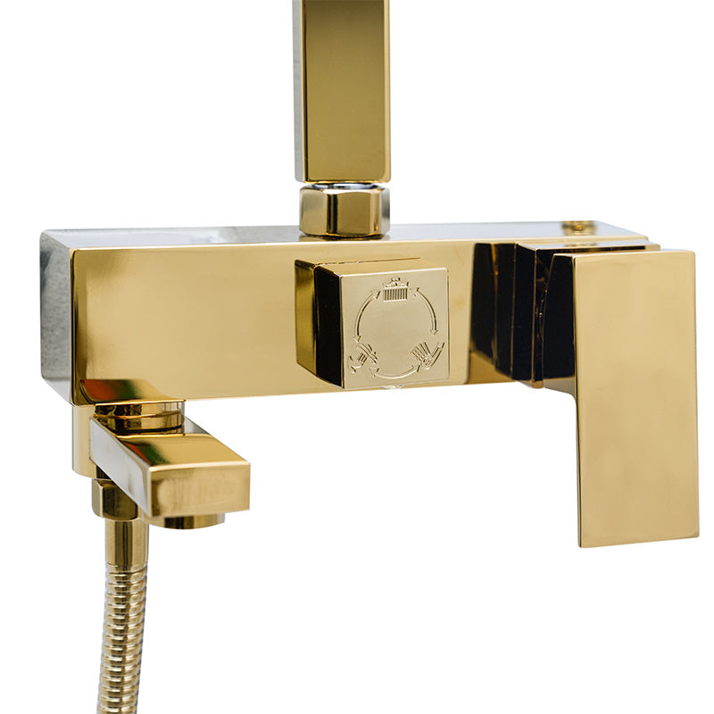 BATERIA PRYSZNICOWA ŁAZIENKOWA Z DESZCZOWNICĄ F170C ZŁOTA F170C-GL