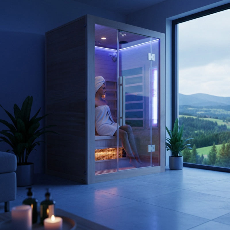 SAUNA SUCHA INFRARED NISKOTEMPERATUROWA ALTA2 2-3 OSOBOWA 120x105 CM ALTA2