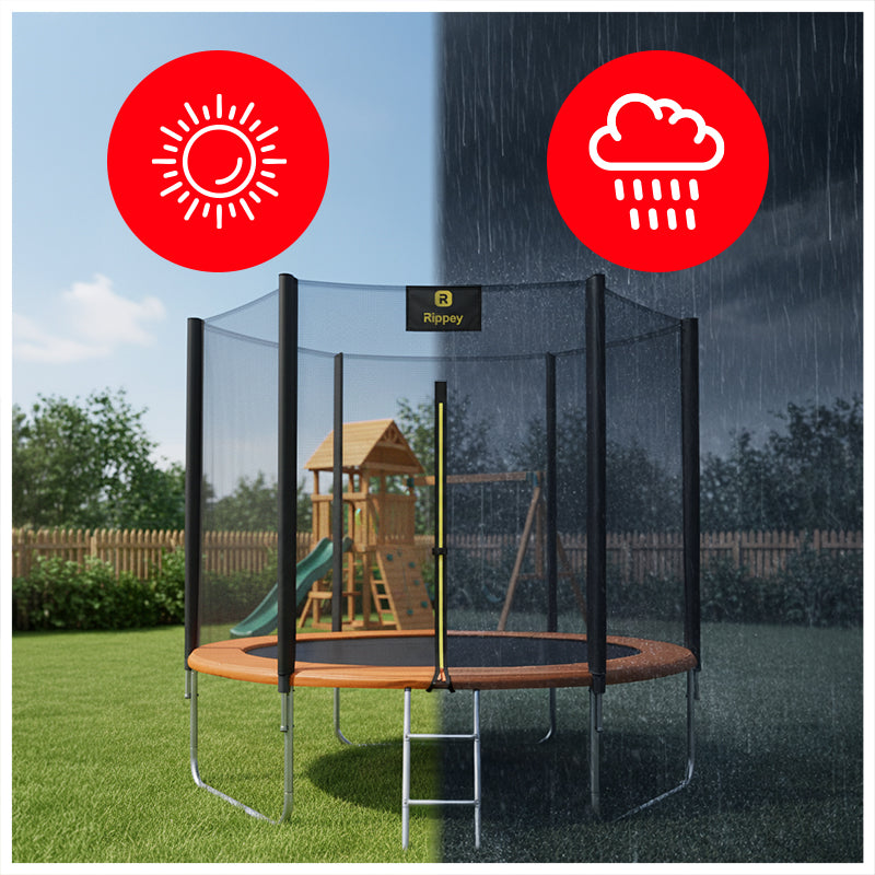 TRAMPOLINA OGRODOWA DLA DZIECI SKY 10FT CZARNO-POMARAŃCZOWA 305 CM 10FT-SKY-305-OR