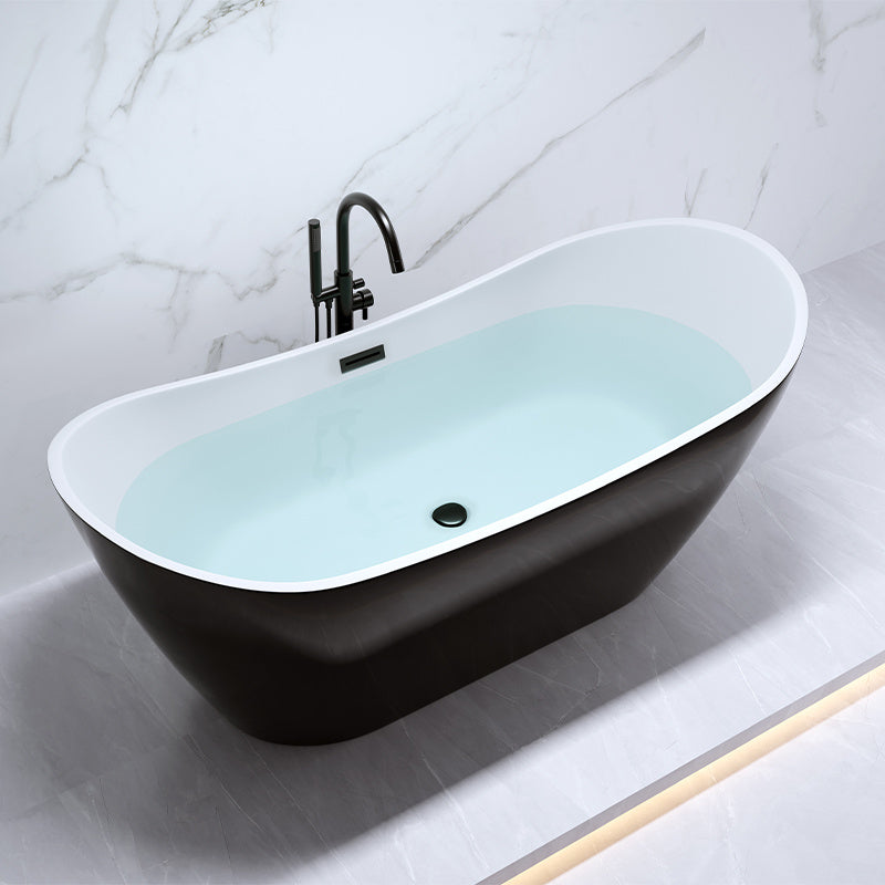WANNA WOLNOSTOJĄCA RICA 513A CZARNA PRZELEW CZARNY 150x75 CM RICA-513A-BL-P-BL