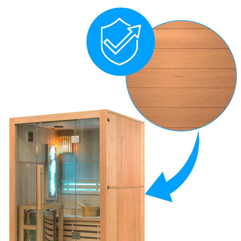 SAUNA FIŃSKA WYSOKOTEMPERATUROWA Z PIECEM KEMI3/HARVIA 3-4 OSOBOWA 150x120 KEMI3