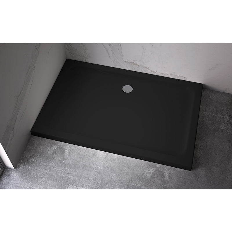 KABINA PRYSZNICOWA PROSTOKĄTNA Z BRODZIKIEM KZ202A/ST04A CHROM/CZARNY 100x90 CM