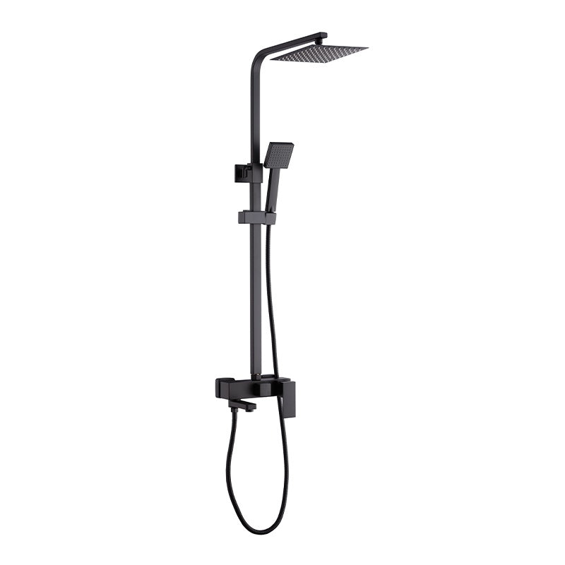 BATERIA PRYSZNICOWA Z TERMOSTATEM I DESZCZOWNICĄ F170B CZARNA F170B-BL