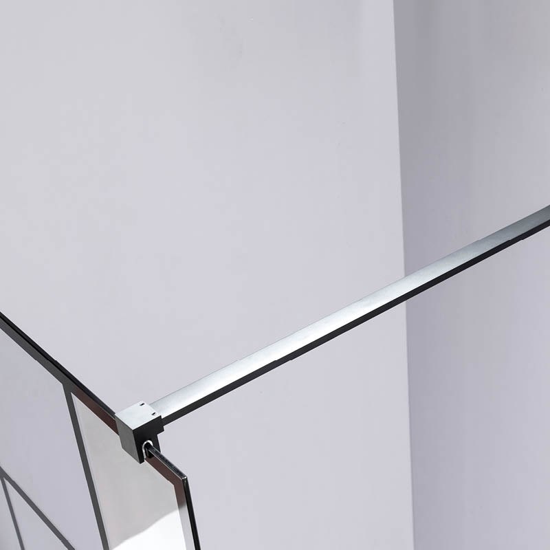 ŚCIANKA PRYSZNICOWA SH05C CZARNA 90 CM 8MM SH05C-BL-90