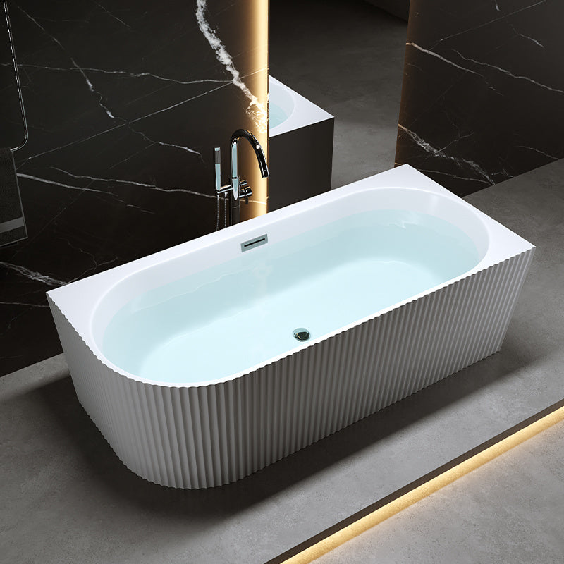 WANNA WOLNOSTOJĄCA PRZYŚCIENNA RIO 504A PRAWA BIAŁA PRZELEW CHROM 140x75 CM RIO-504A-R-140X75