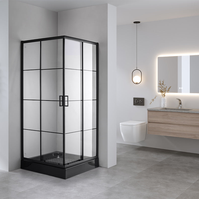 KABINA PRYSZNICOWA KWADRATOWA BL32B CZARNA 90x90 CM BL32B-90