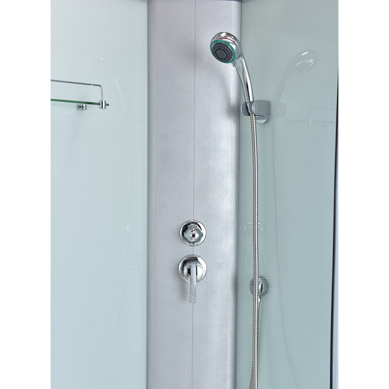 KABINA PRYSZNICOWA PÓŁOKRĄGŁA Z BRODZIKIEM WSH303B MAT CHROM 90x90 CM WSH303B-MAT-90