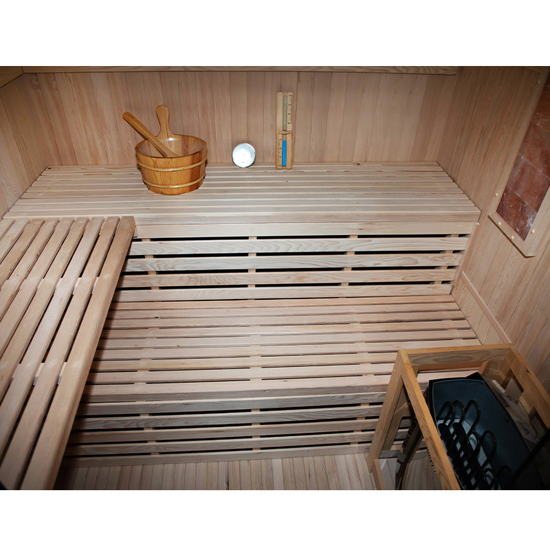 SAUNA FIŃSKA WYSOKOTEMPERATUROWA Z PIECEM KEMI5/HARVIA 4-5 OSOBOWA 180x160 KEMI5