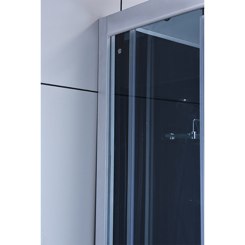 KABINA PRYSZNICOWA PÓŁOKRĄGŁA Z BRODZIKIEM WSH302A CHROM 80x80 CM WSH302A-80