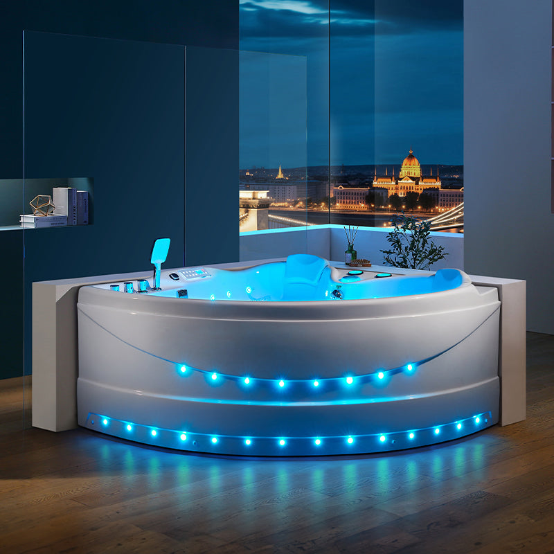 WANNA Z HYDROMASAŻEM ROMA 764 PRAWA BIAŁA 150x150 CM ROMA-764-P-150