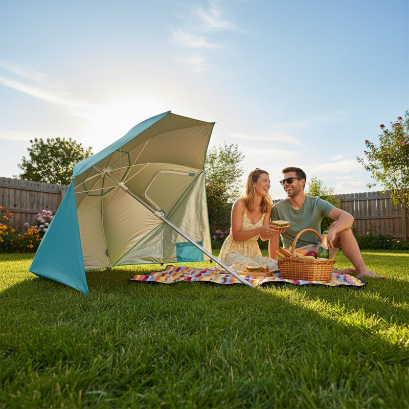 PARASOL PLAŻOWY OGRODOWY BALKONOWY TRITON 1A NIEBIESKI 180 CM TRITON-1A-BLUE