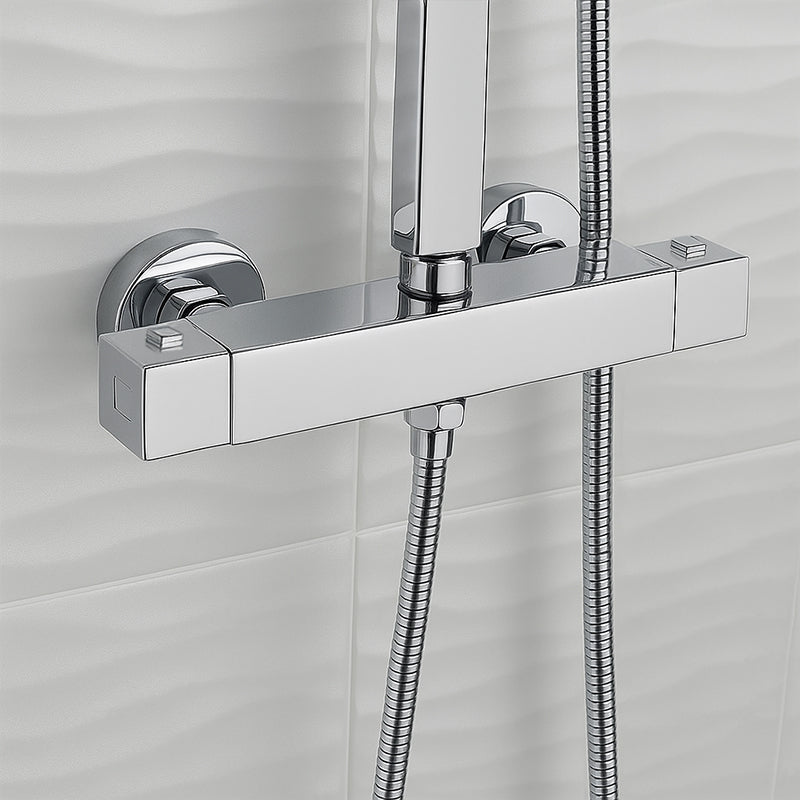 BATERIA PRYSZNICOWA Z TERMOSTATEM ŚCIENNA ŁAZIENKOWA T207A CHROM T207A