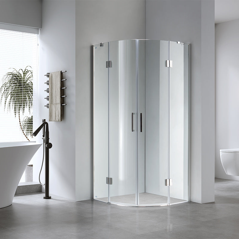 KABINA PRYSZNICOWA PÓŁOKRĄGŁA KZ92B CHROM 90x90 CM KZ92B-90