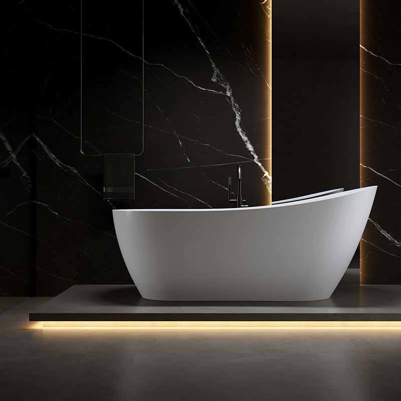 WANNA WOLNOSTOJĄCA FORTE 520C BIAŁA PRZELEW CZARNY 170x75 CM FORTE-520C-P-BL