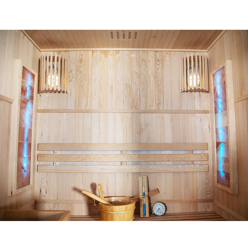 SAUNA FIŃSKA WYSOKOTEMPERATUROWA Z PIECEM KEMI3/HARVIA 3-4 OSOBOWA 150x120 KEMI3