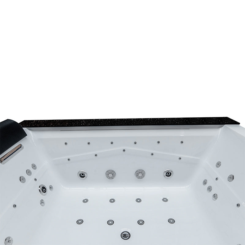 WANNA Z HYDROMASAŻEM KALAMBO 914 Z OBUDOWĄ CZARNA 190x150 CM KALAMBO-914-BL+OBUD