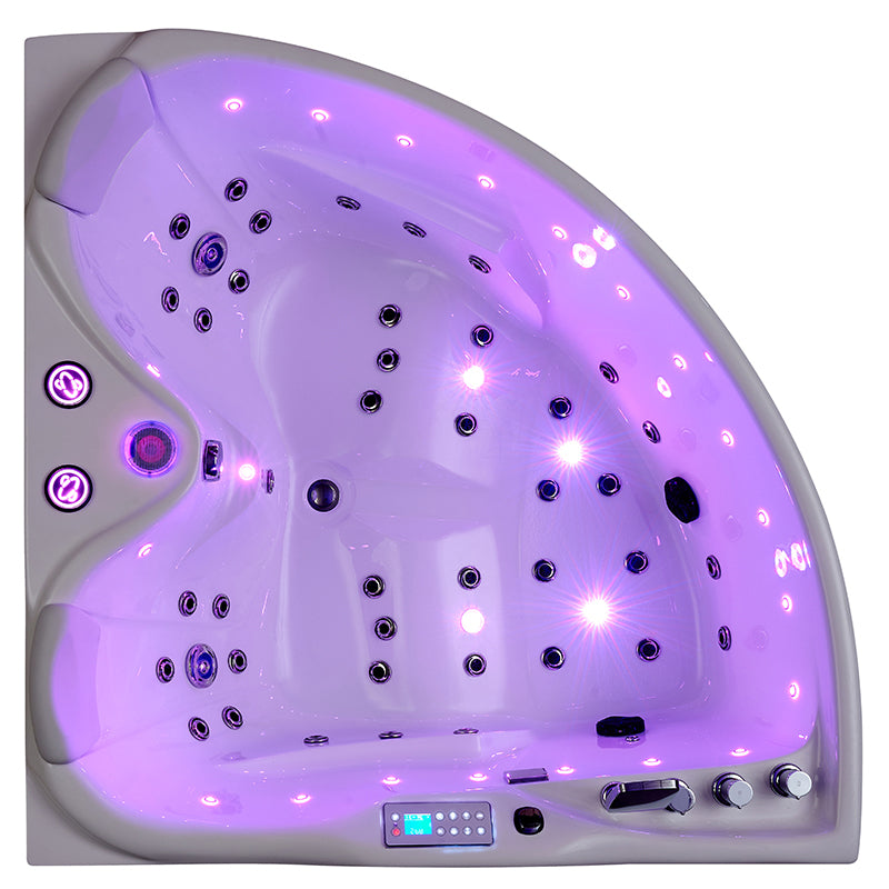WANNA Z HYDROMASAŻEM ROMA 764 PRAWA BIAŁA 150x150 CM ROMA-764-P-150