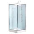 KABINA PRYSZNICOWA KWADRATOWA Z BRODZIKIEM WSH308 CHROM 90x90 CM WSH308-MAT-90