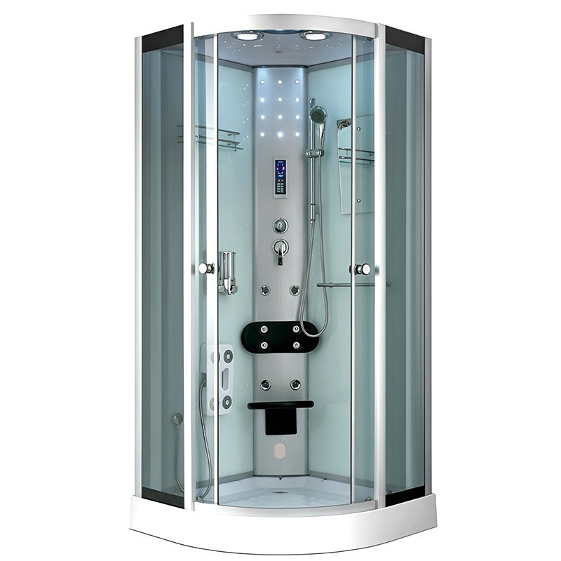 KABINA PRYSZNICOWA Z HYDROMASAŻEM I SAUNĄ WSH7180WS BIAŁA 80x80 CM WSH7180WS-WH-80
