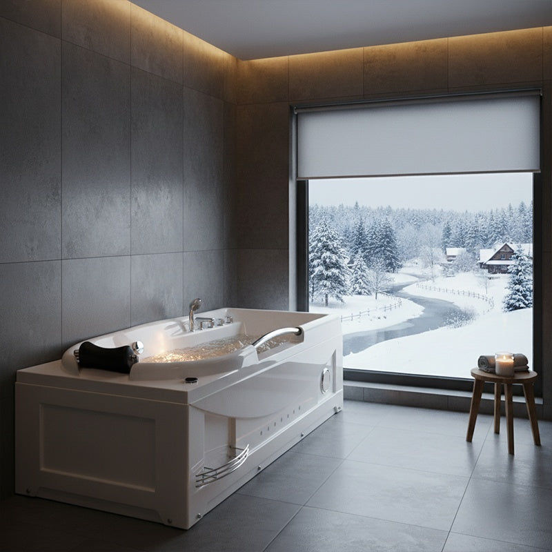 WANNA Z HYDROMASAŻEM RAMZES 634 BIAŁA 168x85 CM RAMZES-634-168X85