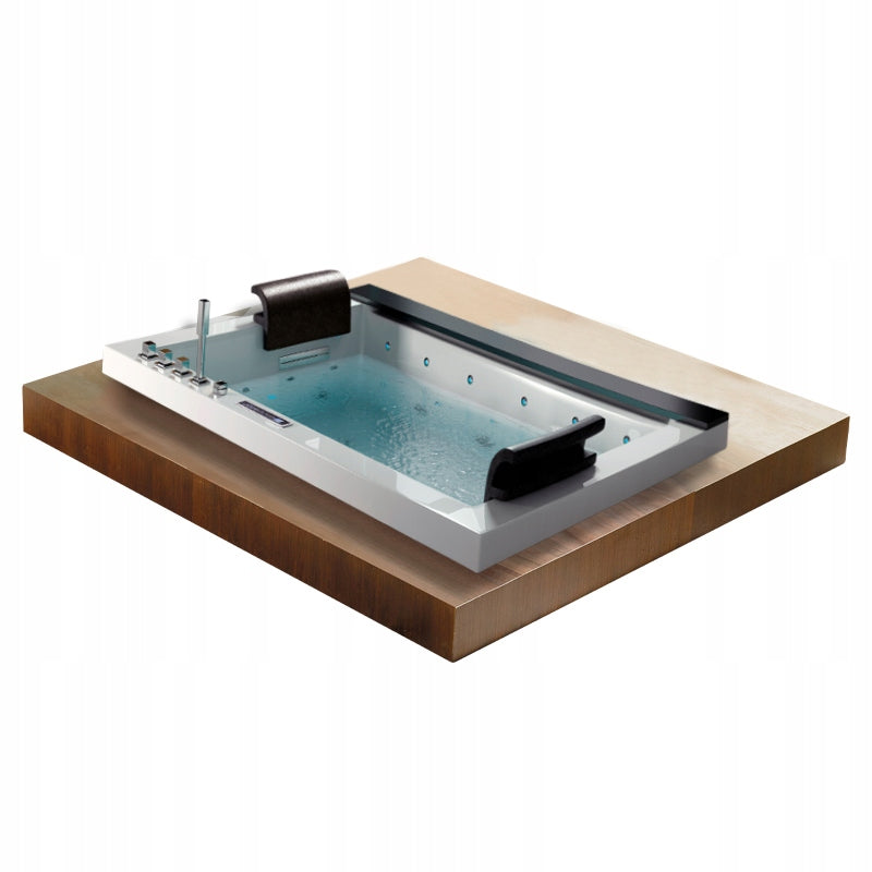 WANNA Z HYDROMASAŻEM KALAMBO 914 DO ZABUDOWY CZARNA 190x150 CM KALAMBO-914-BL