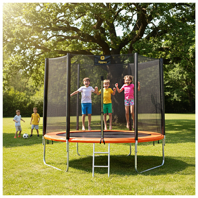 TRAMPOLINA OGRODOWA DLA DZIECI SKY 10FT CZARNO-POMARAŃCZOWA 305 CM 10FT-SKY-305-OR