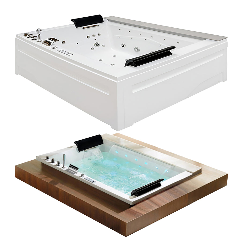 WANNA Z HYDROMASAŻEM KALAMBO 914 Z OBUDOWĄ BIAŁA 190x150 CM KALAMBO-914-WH+OBUD