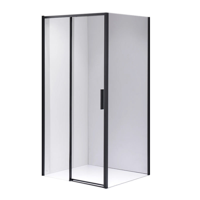 KABINA PRYSZNICOWA PROSTOKĄTNA SUPER SLIM NOVA CZARNA 90x80 CM 6 MM NOVA-BL-90X80