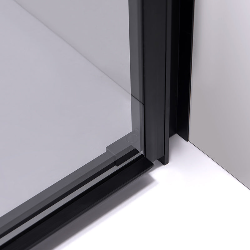 DRZWI PRYSZNICOWE SUPER SLIM NOVA CZARNE 100 CM 6 MM NOVA-BL-100