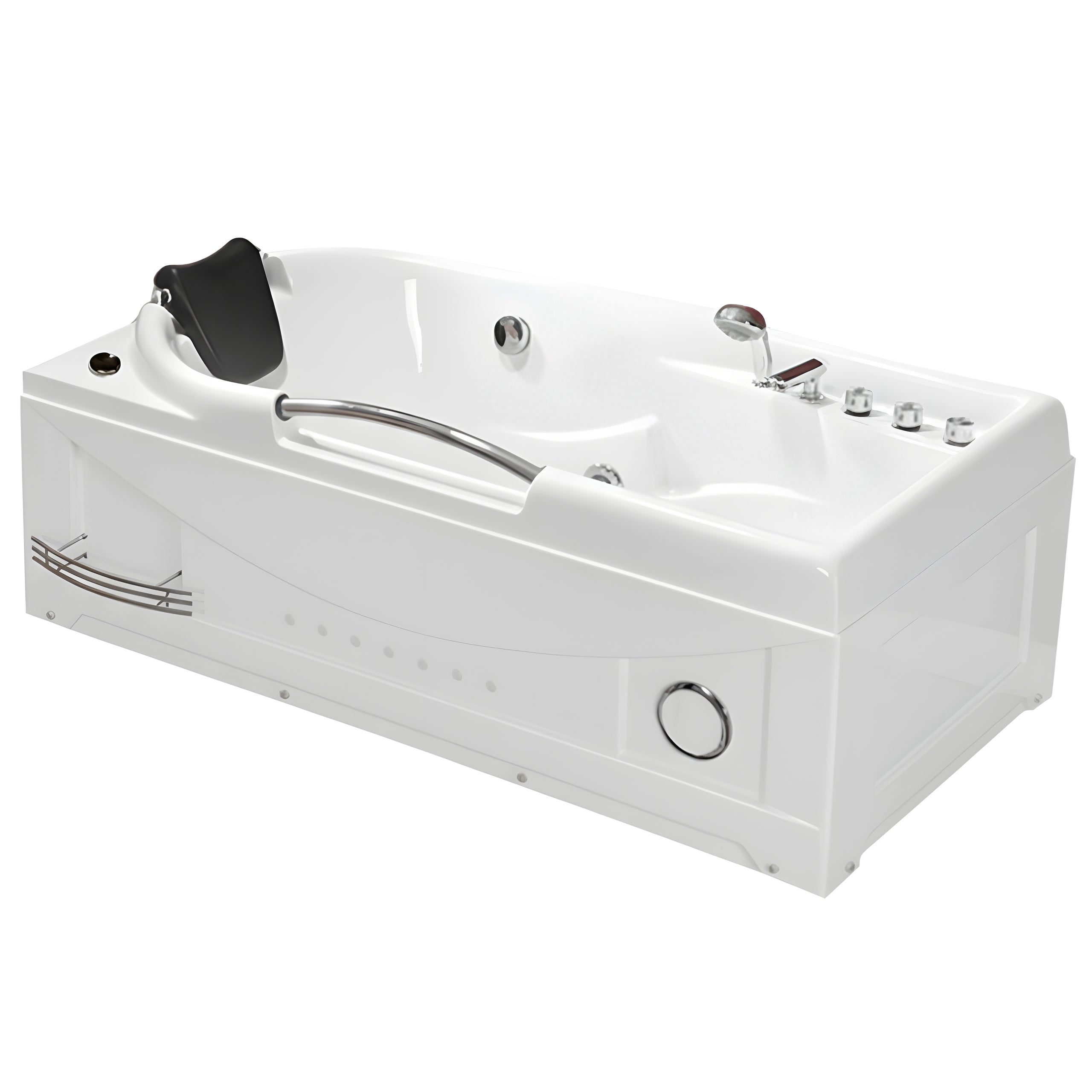 WANNA Z HYDROMASAŻEM Z PODGRZEWACZEM RAMZES 634H BIAŁA 168x85 CM RAMZES-634H-168X85