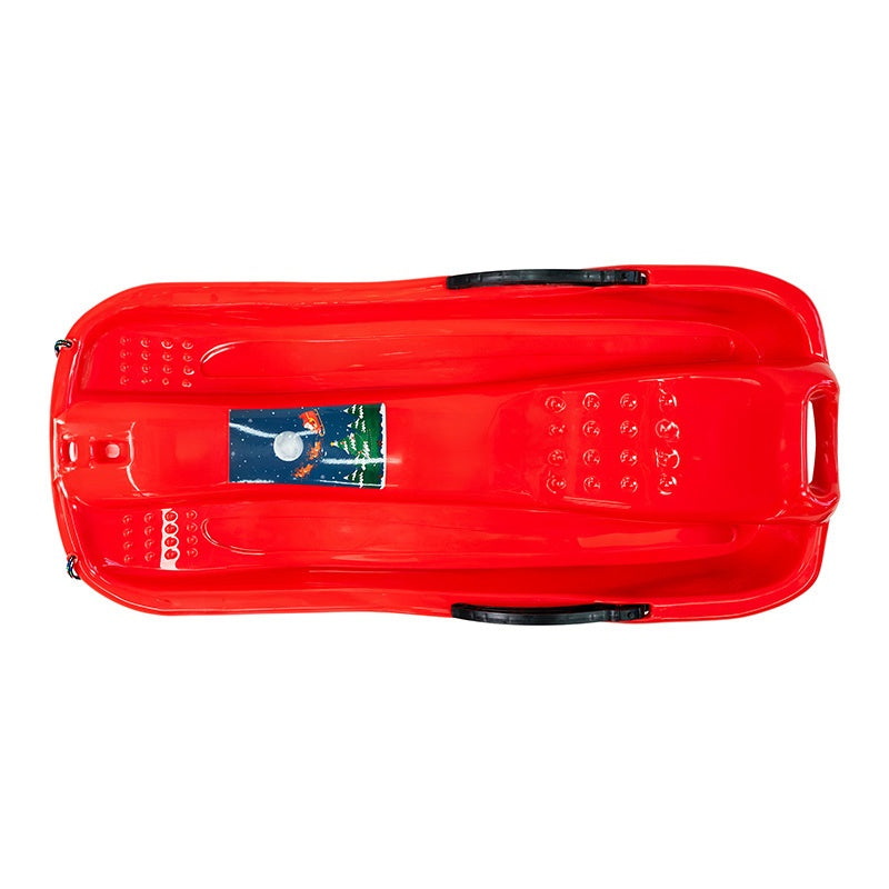 SANKI DZIECIĘCE Z HAMULCEM ŚLIZG PLASTIKOWY SKIPPER CZERWONE SKIPPER-RD