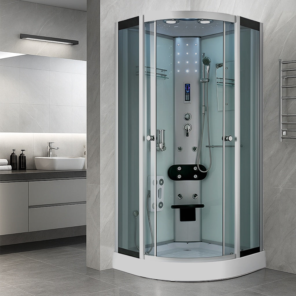 KABINA PRYSZNICOWA Z HYDROMASAŻEM WSH7180W BIAŁA 80x80 CM WSH7180W-WH-80