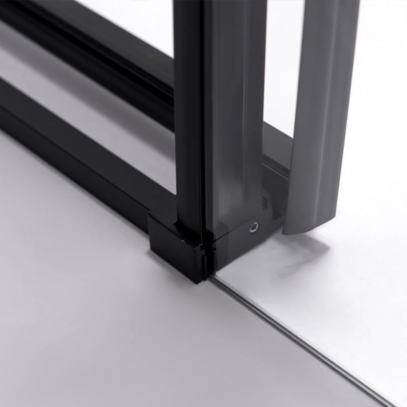 DRZWI PRYSZNICOWE SLIM NOVA NOVA CZARNE 120 CM 6 MM NOVA-BL-120