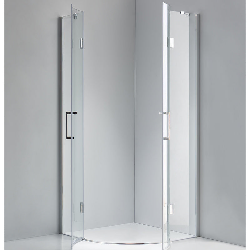 KABINA PRYSZNICOWA PÓŁOKRĄGŁA KZ92B CHROM 90x90 CM KZ92B-90