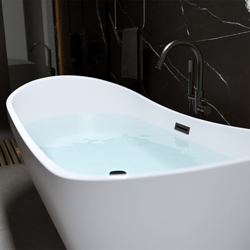 WANNA WOLNOSTOJĄCA RICA 513D BIAŁA PRZELEW CZARNY 180x80 CM RICA-513D-P-BL