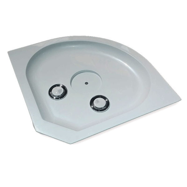 KABINA PRYSZNICOWA PÓŁOKRĄGŁA Z BRODZIKIEM WSH303B MAT CHROM 90x90 CM WSH303B-MAT-90