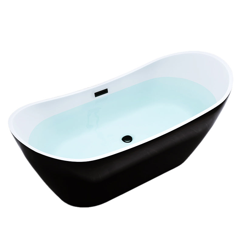 WANNA WOLNOSTOJĄCA RICA 513B CZARNA PRZELEW CZARNY 160x75 CM RICA-513B-BL-P-BL