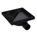 ODPŁYW LINIOWY KWADRATOWY OBROTOWY DL07 360 FIX G1 CZARNY 10x10 CM DL07-360-FIX-G1-BL10