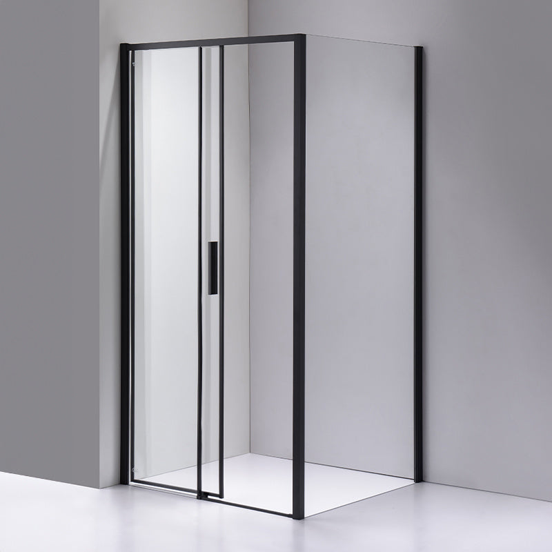 KABINA PRYSZNICOWA PROSTOKĄTNA SUPER SLIM NOVA CZARNA 90x80 CM 6 MM NOVA-BL-90X80