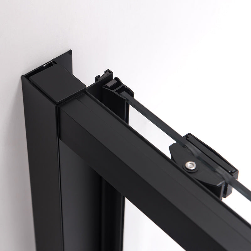 DRZWI PRYSZNICOWE SUPER SLIM NOVA CZARNE 100 CM 6 MM NOVA-BL-100