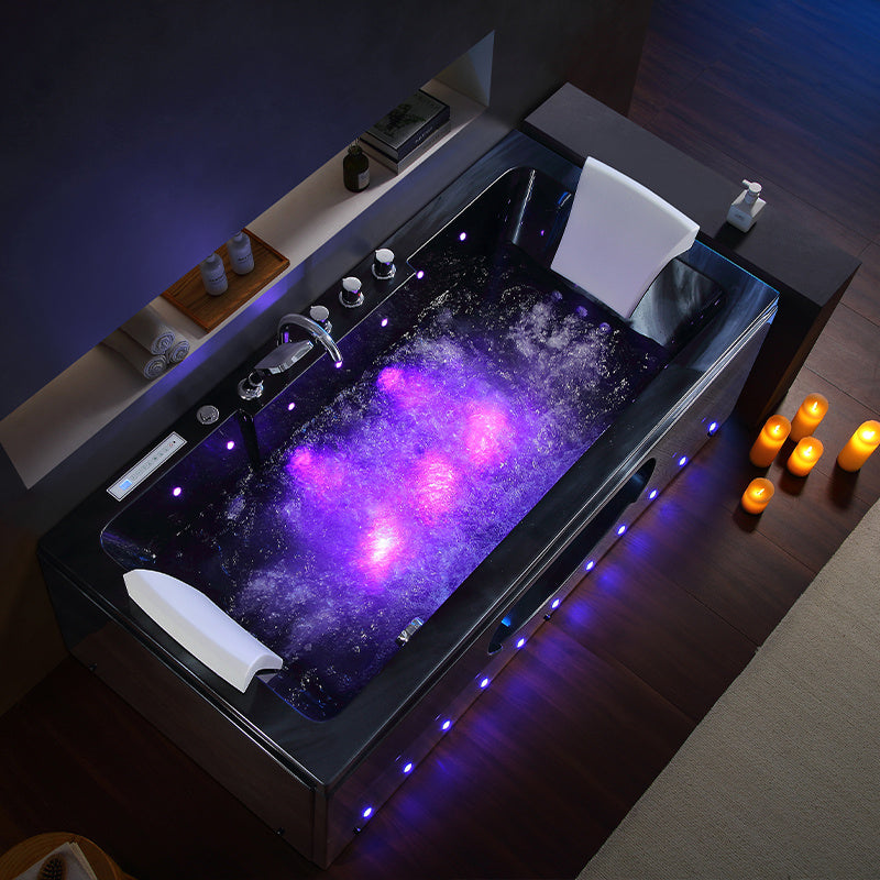 WANNA SPA Z HYDROMASAŻEM IRIS CZARNA FALA 933B 160x84 CM IRIS-933B-BL-W