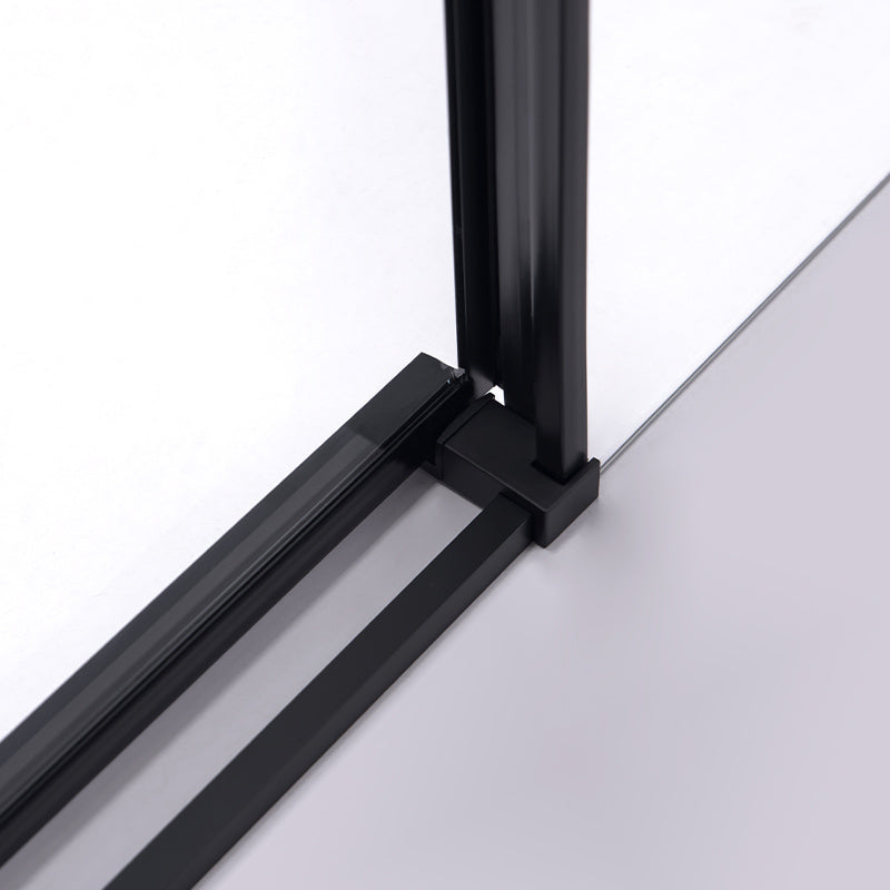 DRZWI PRYSZNICOWE SUPER SLIM NOVA CZARNE 100 CM 6 MM NOVA-BL-100