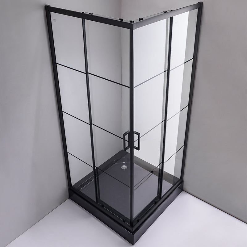 KABINA PRYSZNICOWA KWADRATOWA BL32A CZARNA 80x80 CM BL32A-80